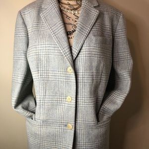 Ralph Lauren Blue & White Wool Blazer Sz 16W